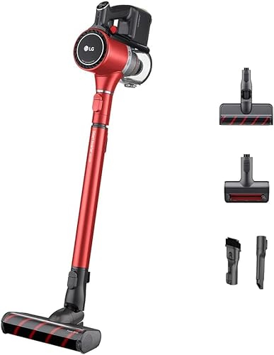 LG Aspiradora inalámbrica Cordzero A9K-SLIM1R, 200 W, 120 minutos de funcionamiento, Wi-Fi, 2 cepillos y 2 accesorios, escoba eléctrica con manguera telescópica y batería