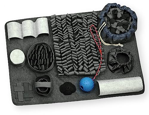 Lead Home Schnüffelteppich für Hunde - Intelligenzspielzeug für Hunde Aller größen - wiederstandsfähig, waschbar - Schnüffeldecke für Haustiere (grau)