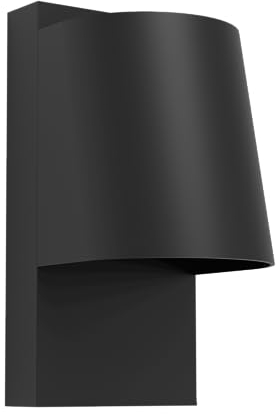 Eglo LED Outdoor Wall Light Fixture Stagnone, External Porch Lighting, Outside Downlight with spot, Front Door façade lamp, Black Metal, incl. GU10 Bulb, Warm White, IP54