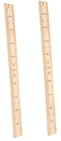 BELLIFFY Righello in Legno per Cucito 2 Pezzi Misurazioni Precise Strumento Versatile per Taglio Tessuti e Carta per Sartoria e Lavori di Artigianato