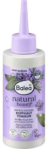 Natural Beauty Erfrischendes Kopfhaut Tonikum, Balea, mit Bio-Rosmarin und Salbei-Extrakt, für dichteres Haar
