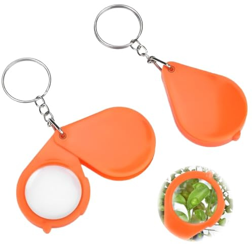 COYUN 2 Piezas Lupa De Bolsillo, Mini Lupa, PequeñA Lupa, Lupa De Lectura Plegable, 10 Aumentos, Con PañO De Limpieza Y Bolsa De Almacenamiento, Lupa Giratoria De 360 Grados Para Leer Libros