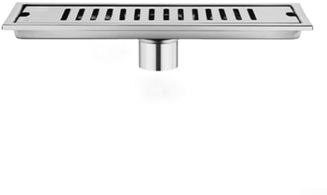 ZMdooreasy Siphon de sol en acier inoxydable 304 avec drainage de grande capacité et joint physique amélioré pour bloquer les gaz d'égout et les insectes (brossé, 30 cm)