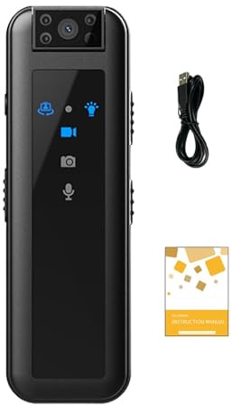 Mini telecamera di sicurezza – Dispositivo di registrazione portatile con riduzione del rumore 1080P, design a clip indossabile wireless con strumento di sorveglianza personale per visione notturna