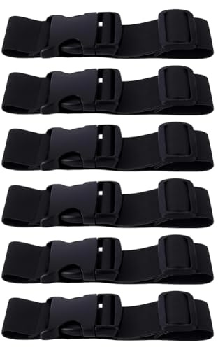 NBEADS 6 Cinghia di Estensione per Marsupio, Cinghie di Estensione Regolabili In Nylon con Fibbia per Cintura Borsa Bagaglio Viaggio Allenamento All'Aperto, Nero