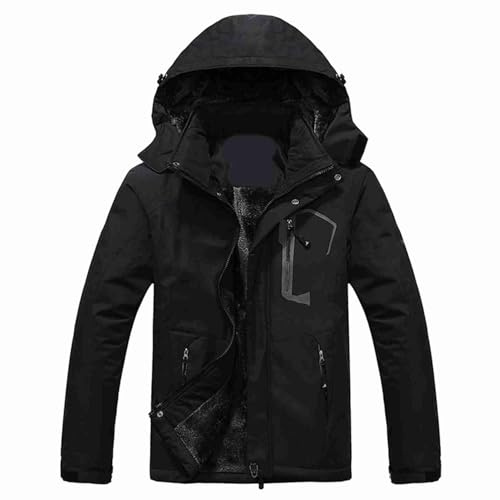 Domary Herr Skidjacka Vindtät Vinter Varm Snowboardjacka För Vandring Camping Skidåkning Svart Blå Röd L XL 2XL 3XL 4XL (L)