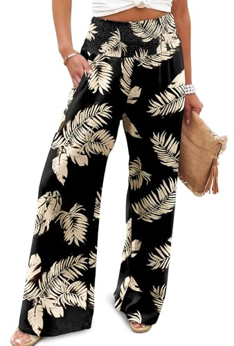 CHICZONE Women's Palazzo Lounge Pants Casual Wide Leg Pants High Waist Flowy Toursers with Pockets