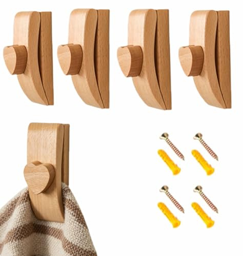 Wooden Tapestry Hanger, 4 Pcs Heavy Duty Wall Clips for Tapestry Wall Hanging, Quilt & Fabric Art Display