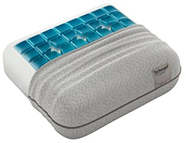 Technogel Original Travel Deluxe Orthopädisches Nackenstütz-Kopfkissen Antibakteriell,HWS-Gel-Kissen für Rücken-& Seitenschläfer inkl. Kissenbezug 33x29x11cm