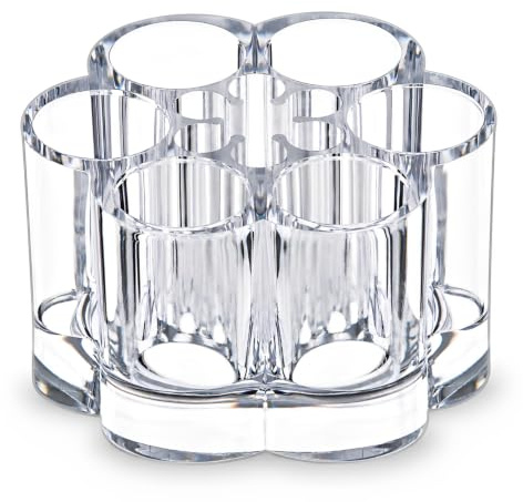 MOSIKER Acrylic Flower Lipstick Holder Lip Liner Organizer with 12 Slots