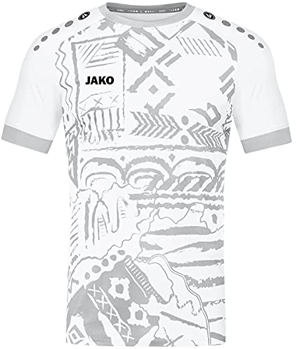 JAKO Herren Trikot Tropicana (Kurzarm), Weiß/Silbergrau, XL