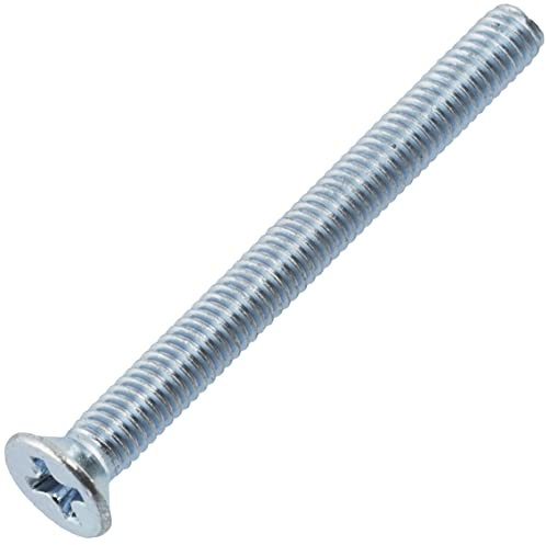 AERZETIX - C59664 - Lot de 100 vis à métaux M4x40 mm à tête fraisée PH2 - DIN 965 - en acier au carbone - dureté 4.8 - finition zingué - pour fixation vis tournevis assemblage
