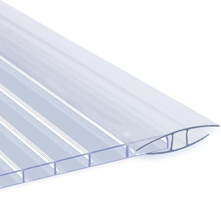 KARAT Piastra cava - 60,5 x 121 cm - Piastre doppie in policarbonato - Piastre cave per serra e modellismo - Resistente alle intemperie (Spessore: 4,5 mm, trasparente)