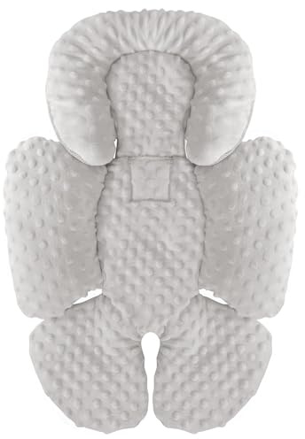 KAKIBLIN Infant Car Seat Insert, Baby Carseat Head & Body Support for Newborn, 2-in-1 Reversible Baby Car Seat Cushion, Soft Stroller Cushion Insert for Baby Car Seats, Bouncer, Strollers, Swing