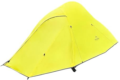 Einfach Draussen® NEU Zelt, Kuppelzelt für 1-2 Personen zum Wandern, freistehend, Ultraleicht, wasserdicht, Selbstbelüftung, für Camping, Outdoor, Radfahren, Climbing, Klettern (Zitronengelb)