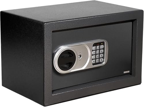 Floordirekt Cassaforte per casa, 26 l, 30 x 38 x 30 cm, cassaforte per mobili con chiave e serratura a combinazione, piccola cassaforte da parete, cassaforte per contanti, gioielli, oggetti di valore