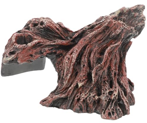 FRCOLOR Escondite para Reptiles de Resina Realista, Decoración de Terrario Pequeño, Cueva Simulada de Árbol para Tortugas, Lagartijas y Anfibios, Accesorio para Tanque de Mascotas