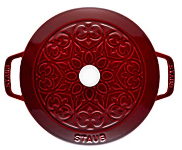 STAUB Gusseisen-Lilie, französischer Ofen, 26 cm, Grenadine-Rot
