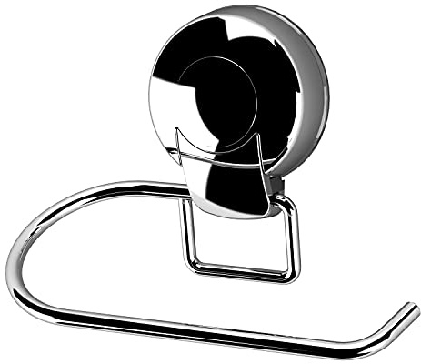 Showerdrape Suction Cup Toilet Roll Holder Wall Mounted Toilet Paper Storage For Bathrooms, Kitchen Roll Holder, Chrome Bathroom Accessories For Storing Toilet Rolls Bathroom Storage.