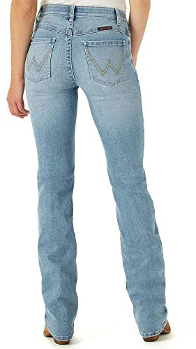 Wrangler Mae Pantalones Vaqueros para Mujer, Corte por Encima de la Cadera, Lavado Claro, 9-34