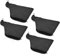 Lot de 4 sacs de collecte de poussière pour scie à onglet modèle 255 - Noir - Sac à poussière réglable pour scies à onglets, ponceuses à courroie de réservoir, rabot de bord, scie diagonale