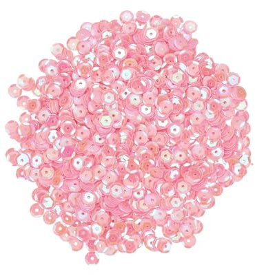 Sourcing Map Lose Pailletten Irisierende 2400 Stück für Schmuckherstellung, Basteln, Nähen - Rosa