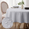 Softalker tischdecke rund 120 cm Durchmesser tischdecken abwaschbar leinenoptik Grau tischtuch Wasserabweisende tischwäsche klein gartentischdecke Table Cloth für Camping, Hochzeiten, Geburtstag