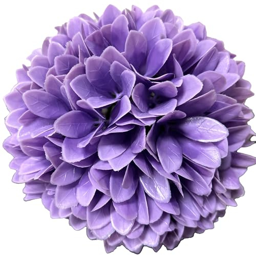 TENAX Dahlia Lilac Bloom Ø 18 cm Lilla, Pianta Artificiale a Forma di Sfera, Fiore Tipo Dalia, Sfera Decorativa per Arredamento Casa e Giardino, Interni ed Esterni