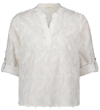 Cartoon Damen Casual-Bluse mit Stickerei 38, Weiß