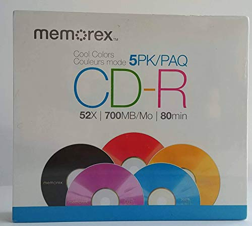 Memorex kühlen Farben CD-R 52 x 700 MB 80 Min (5 Pack)