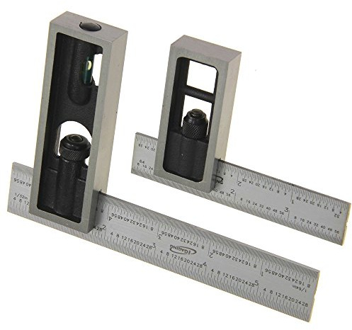 iGaging 4 & 6 Double Square Set 4R Steel Blade High Precision Woodworking