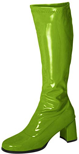 Buckle Shoes - (BS12733 NEW Ladies Womens Fancy Dress Party GO GO Boots 1960s & 1970s Retro (11 UK, Lime Green)