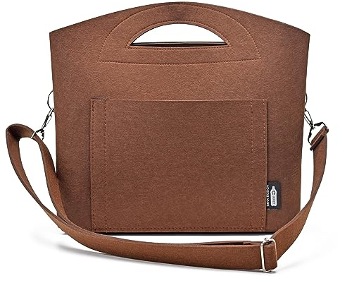 TANNDESIGN Wickeltasche Kinderwagen „Jule“ aus recyceltem Filz – Nachhaltiger Baby Organizer, Windeltasche & Babytasche - Baby Umhängetasche mit Wickelunterlage & Getränkehalter – 17L