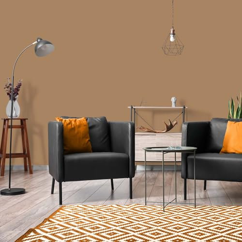 K&L Wall Art Pintura de pared mate para interiores, color marrón, moderna, protección de pared, 2,5 litros