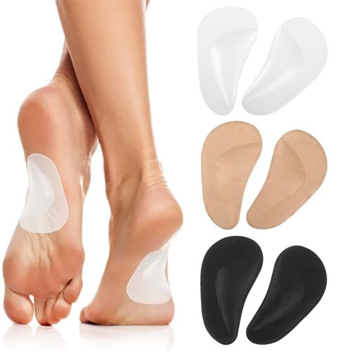 3 pares de plantillas ortopédicas para zapatos con soporte de arco para fascitis plantar, almohadillas ortopédicas para pies planos, plantillas ortopédicas para el talón, almohadillas para el dolor de