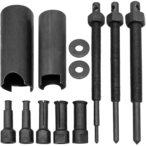 Vegena Innenlager Abzieher,12 Stück Radlager Abzieher,Lagerabzieher Innen,Innenlager-Abzieher-Ausbauwerkzeug-Set Für Kurbelwellenlager,Motorrad Mit 5 Größen offenen Klemmen 9mm/11mm/14mm/19mm/23mm