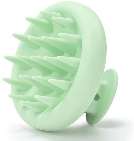 Kopfhaut Massagebürste, Scalp Massager, Massagebürste Haare, Haarmassagebürsten, Silikon Shampoo Haarbürste, Reduziert Schuppen, Stimulieren Das Haarwachstum, Für Nass & Trocken Haar (Grün)