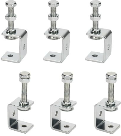 6 Piezas Abrazaderas en C - Abrazaderas de Acero Inoxidable Sargentos en C Abrazadera en C Ajustable Para Carpintería Soldadura Bricolaje (C-30MM)