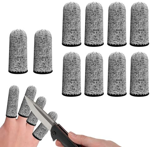 10PCS Finger Cots Cut Resistant Protection Finger Sleeve Protectors Anti-Cut Finger Cover Finger Protectors Anti-Slip Thumb Protector Covers Finger Guards for Cutting Food Kitchen Sculpture Supplies