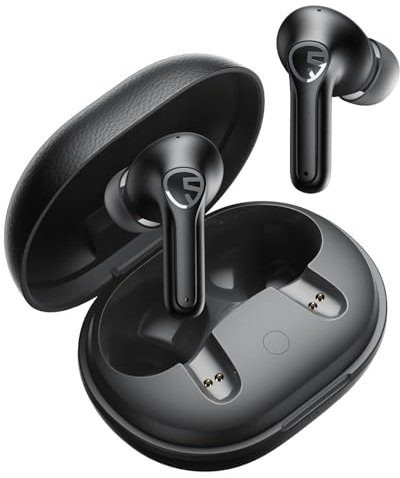 SoundPEATS T3 Pro Wireless Earbuds, 12mm Dynamic Driver Bass Stereo, ANC Noise Cancelling Bluetooth 5.4 Earphones, 28H Playtime, IPX4 Waterproof, Built-in Mic for Clear Calls