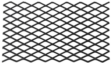 NbgrvB Griglie in metallo per caminetto – per porta braci in acciaio resistente con fori per il flusso d'aria, nero, 19,1 x 30 cm e 9,8 x 16,1 cm 19,5 x 30 cm