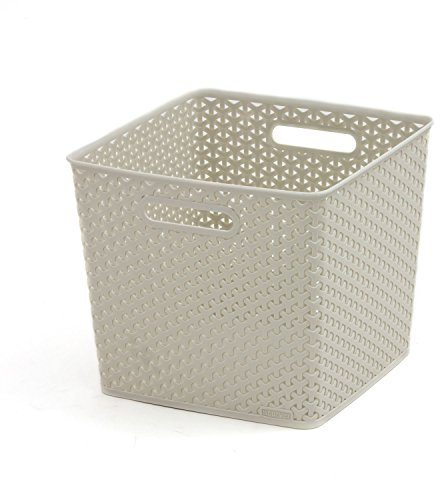 Curver My Style 196862 Storage Box Rattan Effect Large 25L Cream