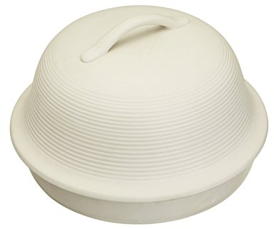 KitchenCraft Home Made Bread Cloche with Recipe in Gift Box, Round, Stoneware, 30 cm