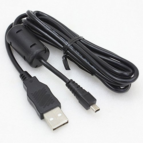 Keple UC-E6 USB Data Sync & Photo Image Transfer Cable, Lead for Panasonic Lumix DMC-TZ Series: DMC-TZ20 / DMC-TZ22 / DMC-TZ3 / DMC-TZ35 / DMC-TZ37 | USB 2.0 A Male To Mini B 8-pin Flat Male | 1.5m