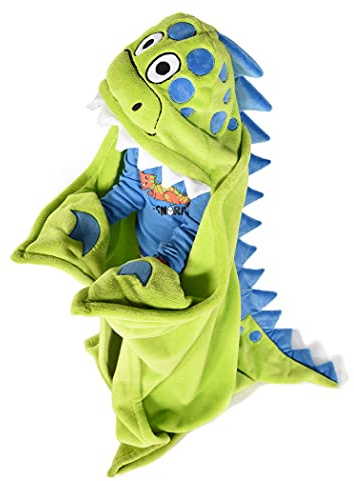 Lazy One Wearable Hooded Blanket for Kids, Animal Hooded Blanket (Dinosaur)