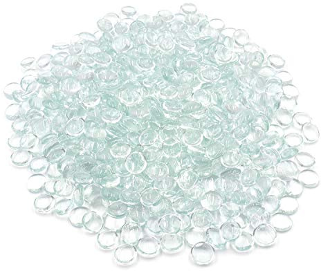 Flat Glass Marbles for Vases - 5 LB Clear Decorative Stone Beads for Vases, Crafts, Colored Rocks Table Scatter, Aquarium and Fish Tank Pebbles, Party Centerpieces, Gem Décor, Mosaics Floral Displays