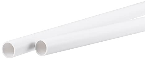 sourcing map Tube PVC Rigide Blanc Tuyau 12mm ID 14mm OD 50cm Tube Plastique PVC Pipe 2Pcs Pour Conduite d'Eau, Artisanat, Décoration, Manchon de Câble