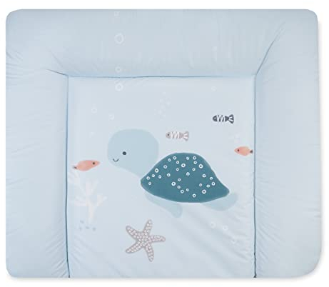 Julius Zöllner Wickelauflage Softy 75x75 cm - Wickelunterlage - wasserdicht und abwischbar - Made in Germany – Oeko-Tex Standard 100 – Sealife