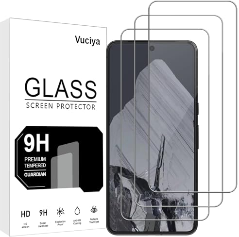 Vuciya 3 Pack Antiespia Protector para Google Pixel 8 Pro Privacidad Cristal Templadode Pantalla,Sin Burbujas,Dureza 9H,Antiarañazos, Antihuellas