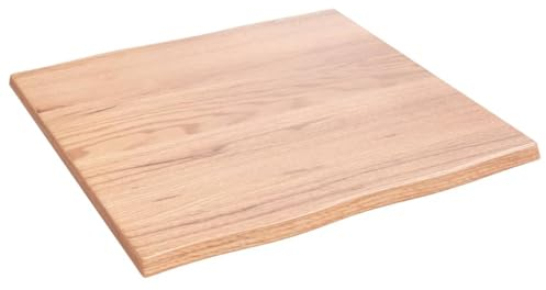 TJROO Tischplatte Hellbraun 60x60x2 cm Massives Eichenholz Tischplatten Tabletop Esstischplatte Möbelplatten Deckplatte Holzplatten Schreibtischplatten Esstiach Esstisch Holz